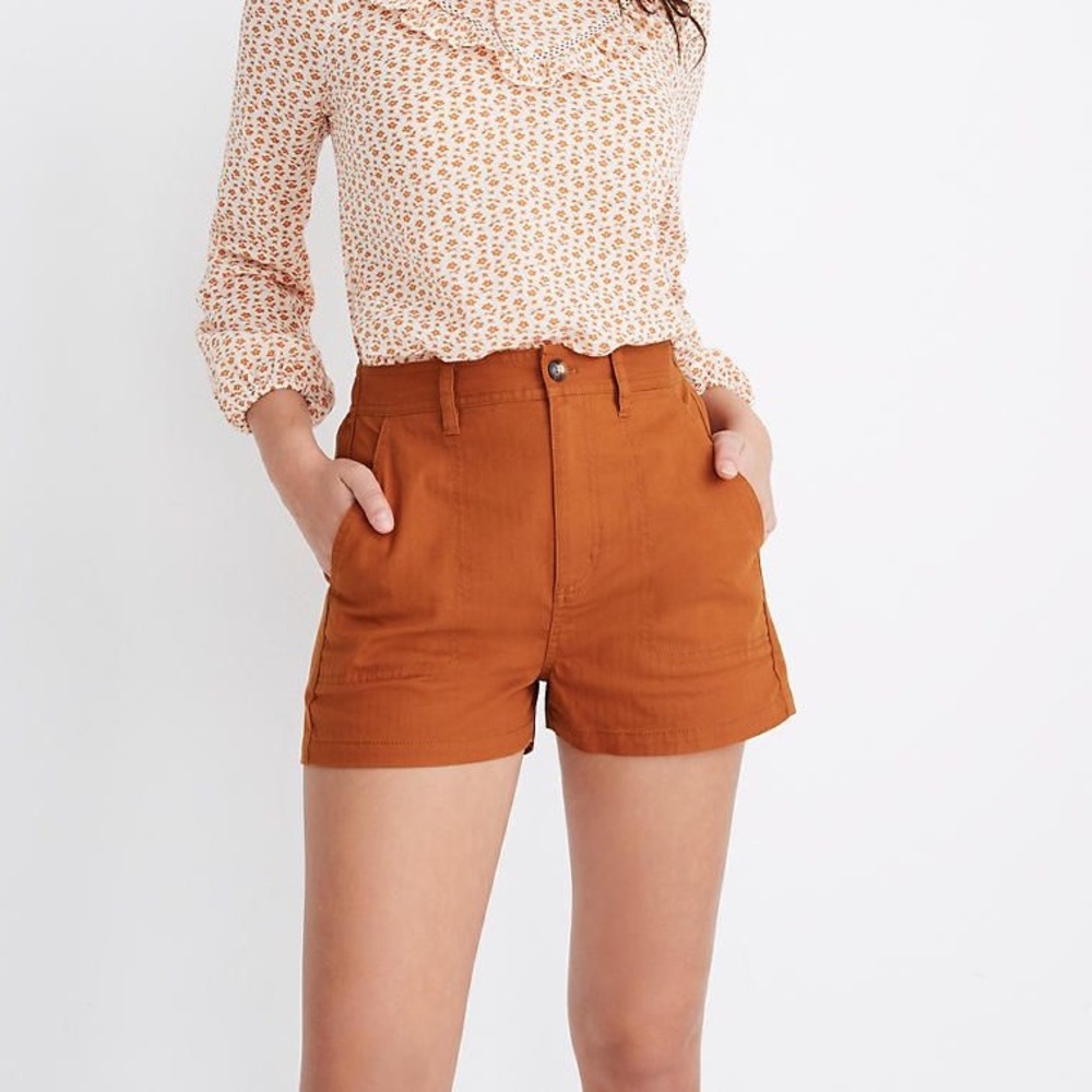 Madewell Burnt Sienna Camp Shorts